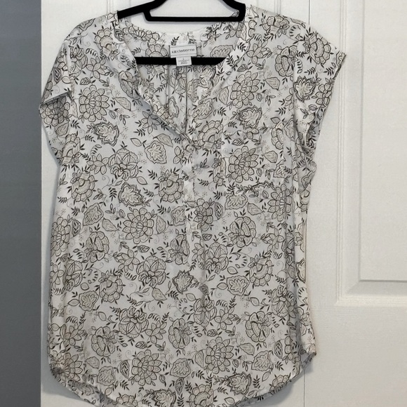 Floral Print Liz Claiborne Top - Picture 1 of 8